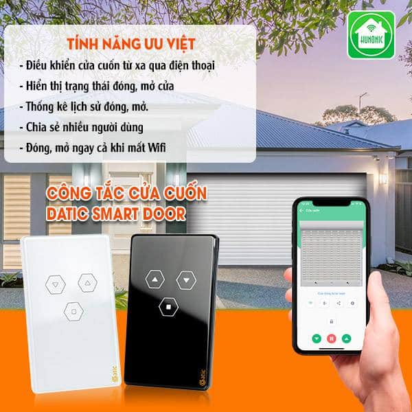 Công Tắc Cửa Cuốn Wifi Datic Smart Door (Màu đen) 8 cong tac cua cuon thong minh 2