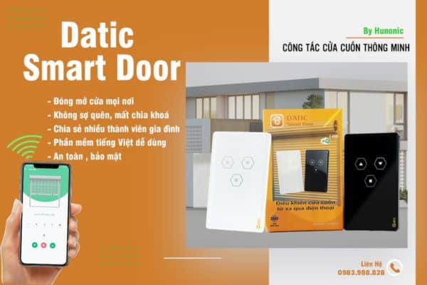 Công Tắc Cửa Cuốn Wifi Datic Smart Door (Màu đen) 9 cua cuon datic thucte 1
