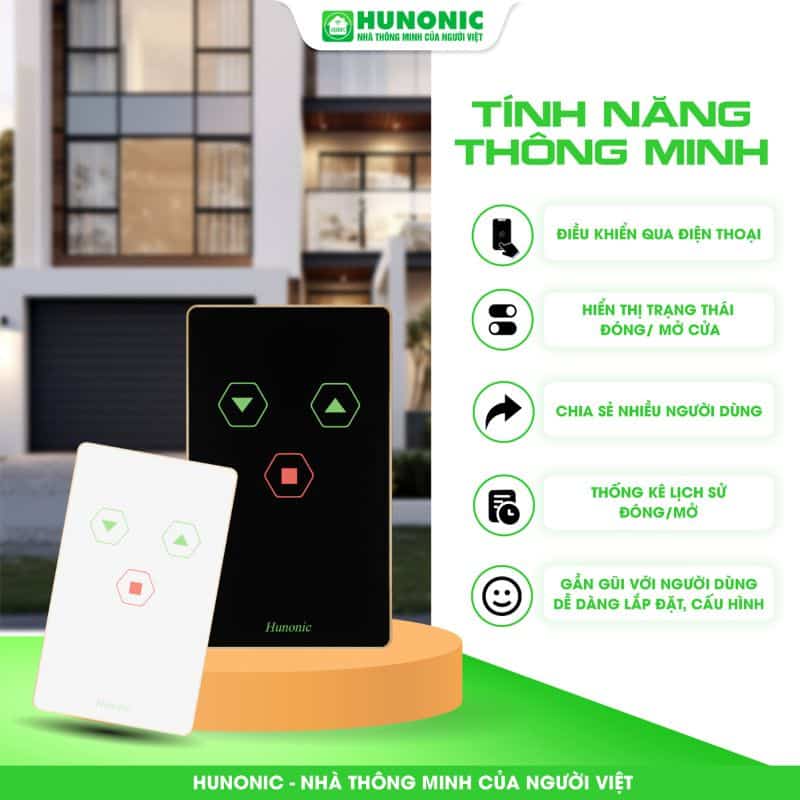 Công Tắc Cửa Cuốn Wifi Hunonic Door S - Phiên Bản Mới 2026 24 cua cuon hunonic S2
